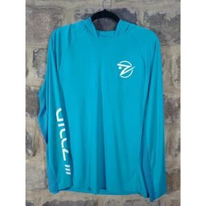 Gillz Tournament Hoodie V2 Top Men's Teal Blue Lightweight Vented Angler Fishing